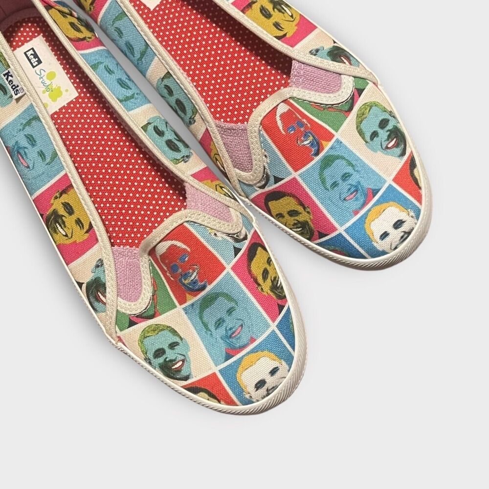 Keds President Barack Obama Slip-on Shoes Warhol Pop Art Sneakers Sz 9.5 - Picture 5 of 6